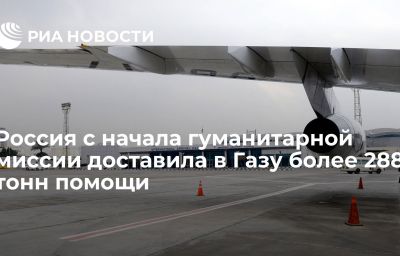 Россия с начала гуманитарной миссии доставила в Газу более 288 тонн помощи