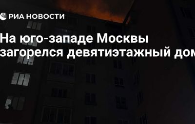 На юго-западе Москвы загорелся девятиэтажный дом