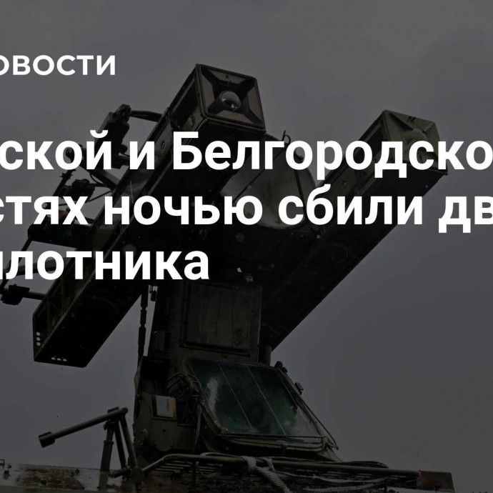 В Курской и Белгородской областях ночью сбили два беспилотника