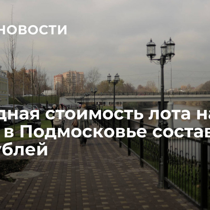 Рекордная стоимость лота на торгах в Подмосковье составила 18 млн рублей