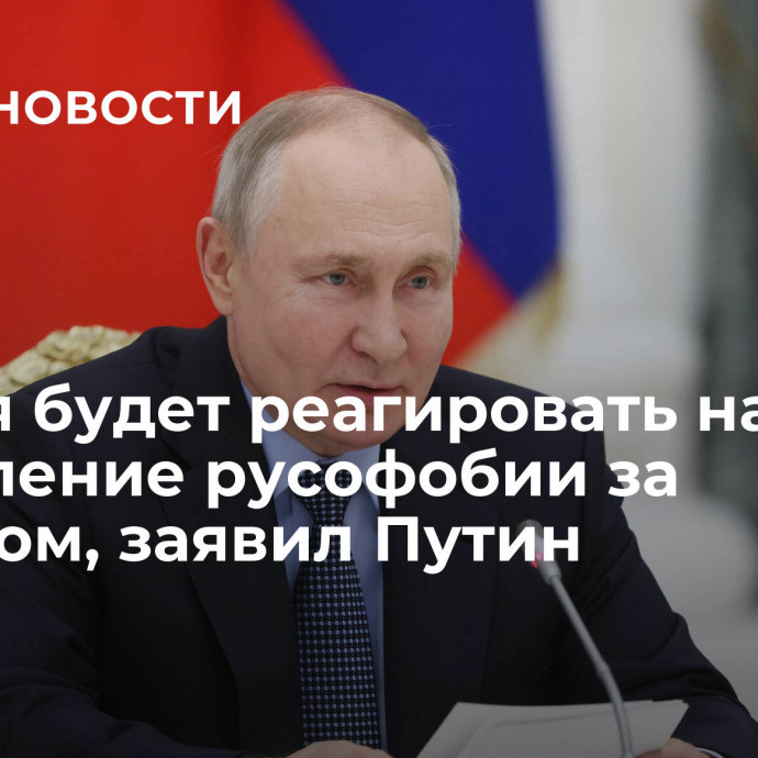 Россия будет реагировать на проявление русофобии за рубежом, заявил Путин