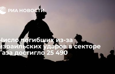 Число погибших из-за израильских ударов в секторе Газа достигло 25 490