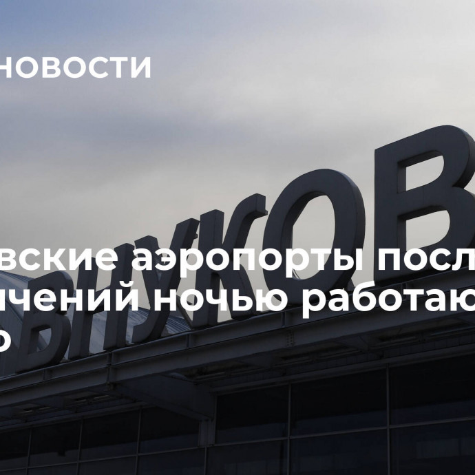 Московские аэропорты после ограничений ночью работают штатно