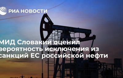 МИД Словакии оценил вероятность исключения из санкций ЕС российской нефти