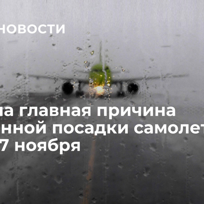 Названа главная причина экстренной посадки самолета в Сочи 27 ноября