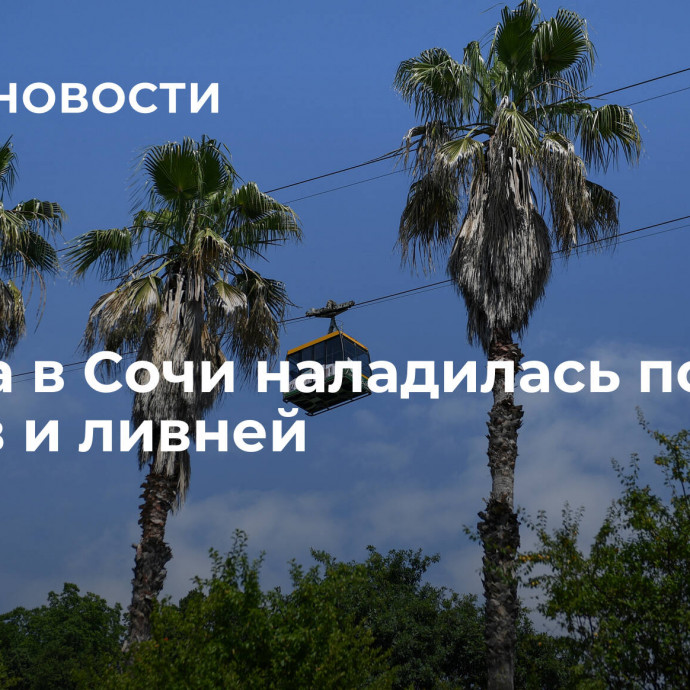 Погода в Сочи наладилась после ветров и ливней