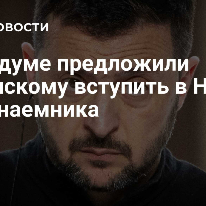 В Госдуме предложили Зеленскому вступить в НАТО в роли наемника