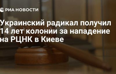 Украинский радикал получил 14 лет колонии за нападение на РЦНК в Киеве