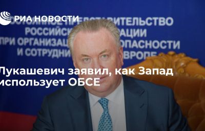 Лукашевич заявил, как Запад использует ОБСЕ