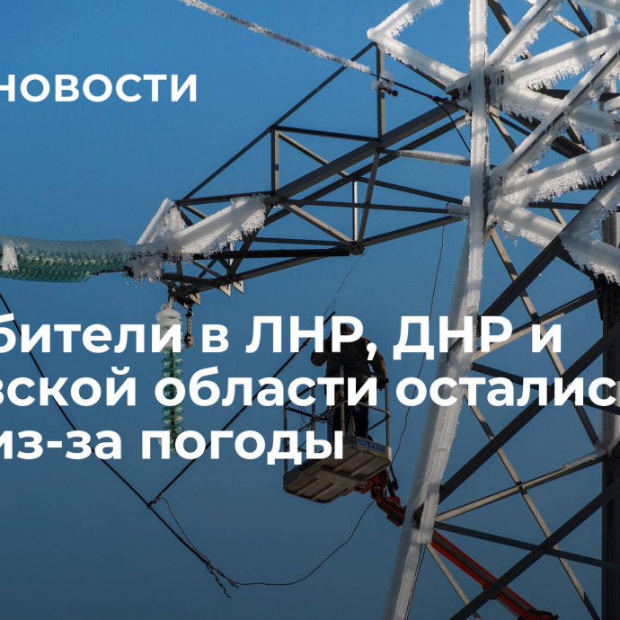 Потребители в ЛНР, ДНР и Ростовской области остались без света из-за погоды