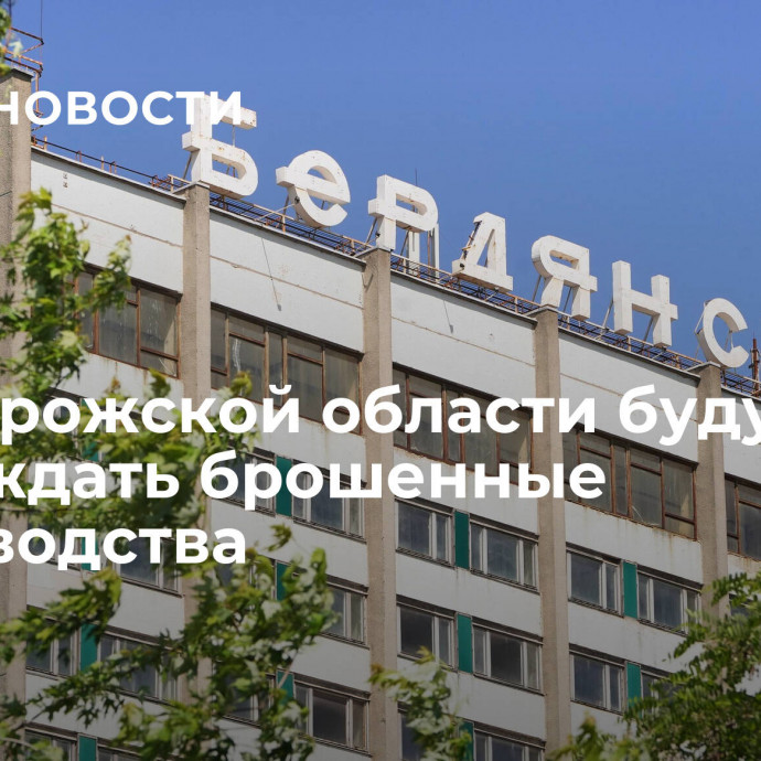 В Запорожской области будут возрождать брошенные производства