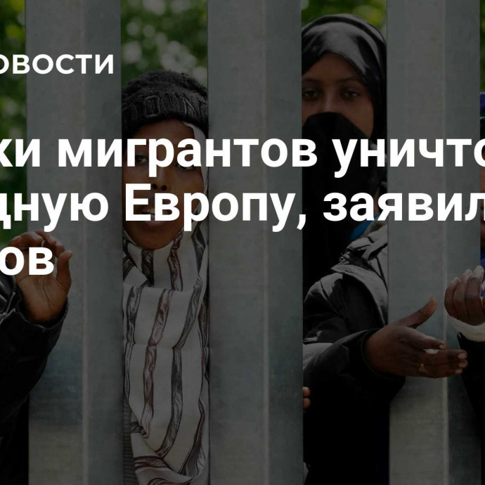 Потоки мигрантов уничтожают Западную Европу, заявил Пушков