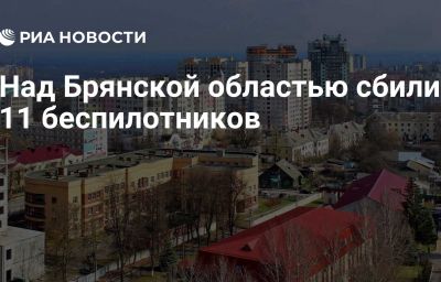 Над Брянской областью сбили 11 беспилотников