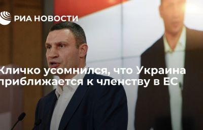 Кличко усомнился, что Украина приближается к членству в ЕС