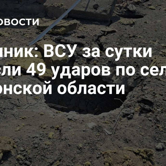 Источник: ВСУ за сутки нанесли 49 ударов по селам в Херсонской области