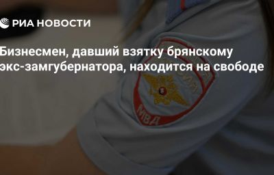 Бизнесмен, давший взятку брянскому экс-замгубернатора, находится на свободе