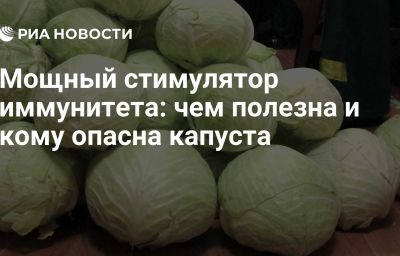 Мощный стимулятор иммунитета: чем полезна и кому опасна капуста