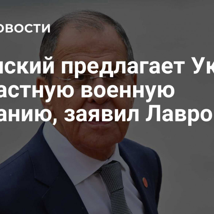 Зеленский предлагает Украину как частную военную компанию, заявил Лавров