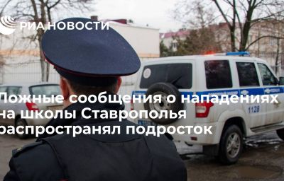 Ложные сообщения о нападениях на школы Ставрополья распространял подросток