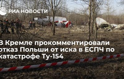 В Кремле прокомментировали отказ Польши от иска в ЕСПЧ по катастрофе Ту-154