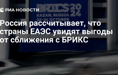 Россия рассчитывает, что страны ЕАЭС увидят выгоды от сближения с БРИКС