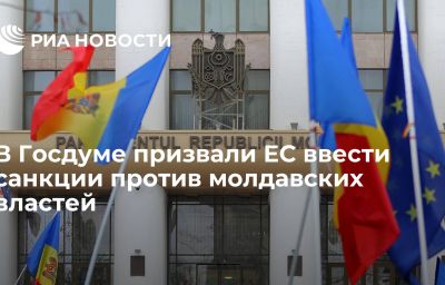 В Госдуме призвали ЕС ввести санкции против молдавских властей