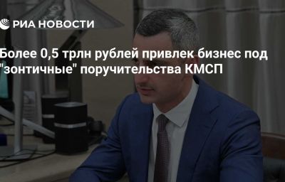 Более 0,5 трлн рублей привлек бизнес под "зонтичные" поручительства КМСП