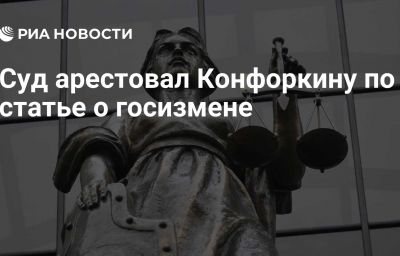 Суд арестовал Конфоркину по статье о госизмене