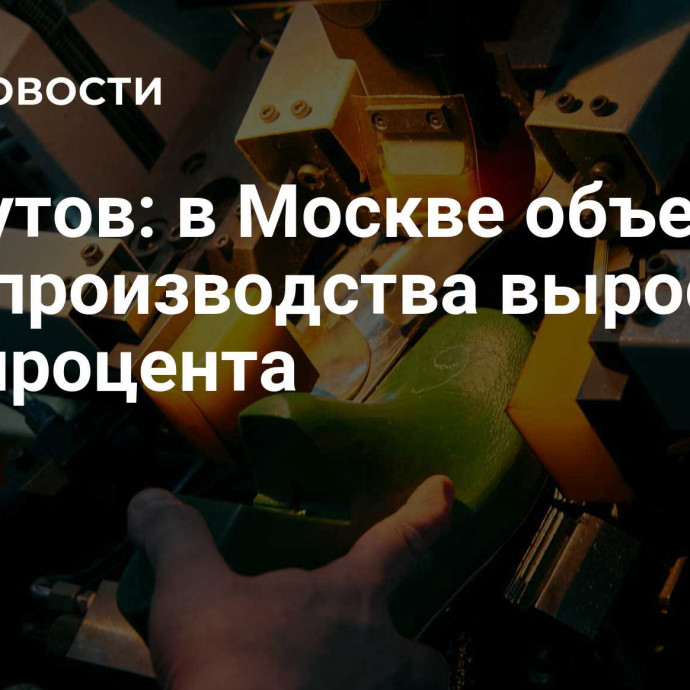 Ликсутов: в Москве объем промпроизводства вырос на 14,2 процента