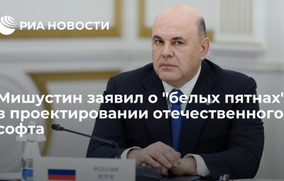 Мишустин заявил о "белых пятнах" в проектировании отечественного софта