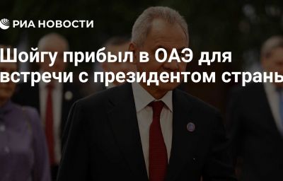 Шойгу прибыл в ОАЭ для встречи с президентом страны