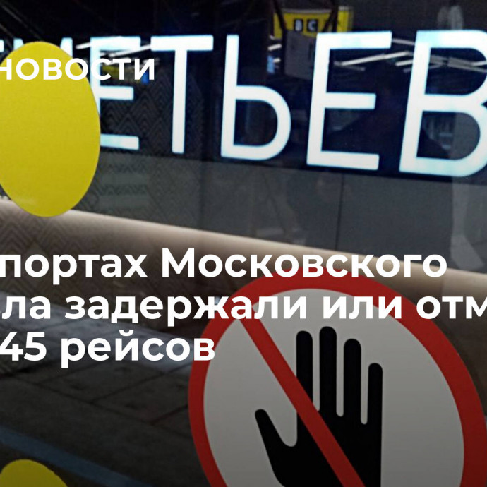 В аэропортах Московского авиаузла задержали или отменили более 45 рейсов