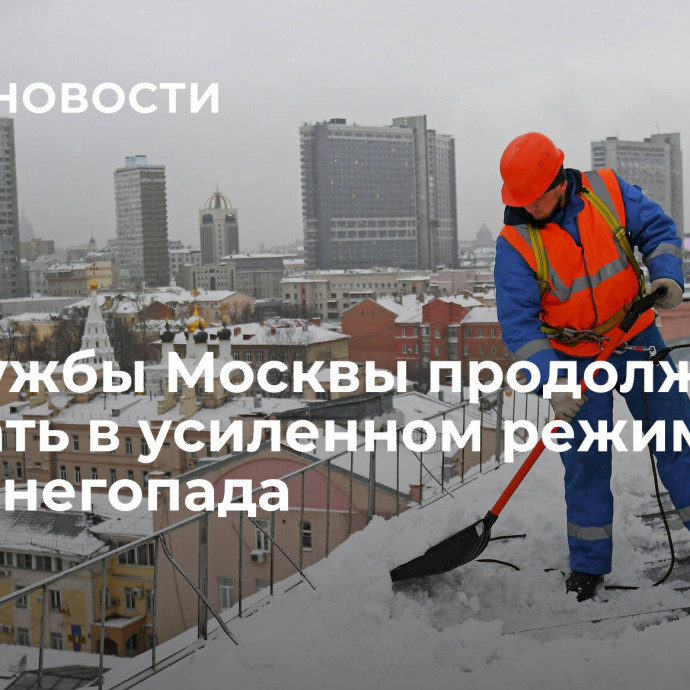 Горслужбы Москвы продолжают работать в усиленном режиме из-за снегопада