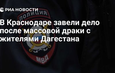 В Краснодаре завели дело после массовой драки с жителями Дагестана