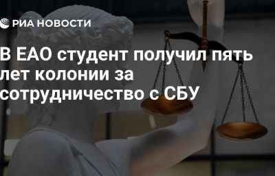 В ЕАО студент получил пять лет колонии за сотрудничество с СБУ