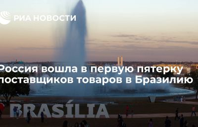 Россия вошла в первую пятерку поставщиков товаров в Бразилию