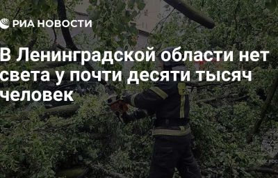 В Ленинградской области нет света у почти десяти тысяч человек