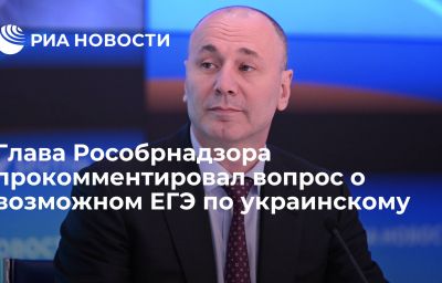 Глава Рособрнадзора прокомментировал вопрос о возможном ЕГЭ по украинскому