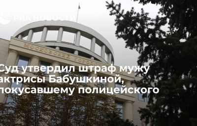 Суд утвердил штраф мужу актрисы Бабушкиной, покусавшему полицейского