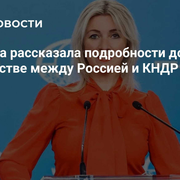 Захарова рассказала подробности договора о партнерстве между Россией и КНДР