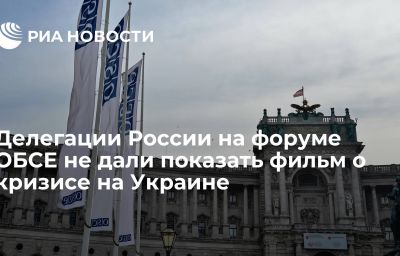 Делегации России на форуме ОБСЕ не дали показать фильм о кризисе на Украине