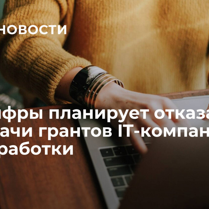 Минцифры планирует отказаться от выдачи грантов IT-компаниям на разработки