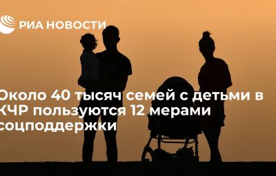 Около 40 тысяч семей с детьми в КЧР пользуются 12 мерами соцподдержки