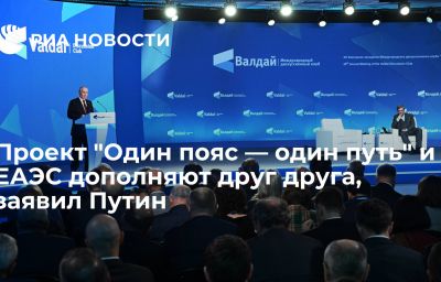 Проект "Один пояс — один путь" и ЕАЭС дополняют друг друга, заявил Путин