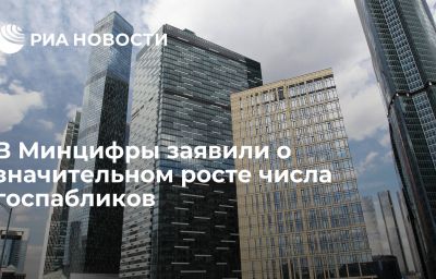 В Минцифры заявили о значительном росте числа госпабликов