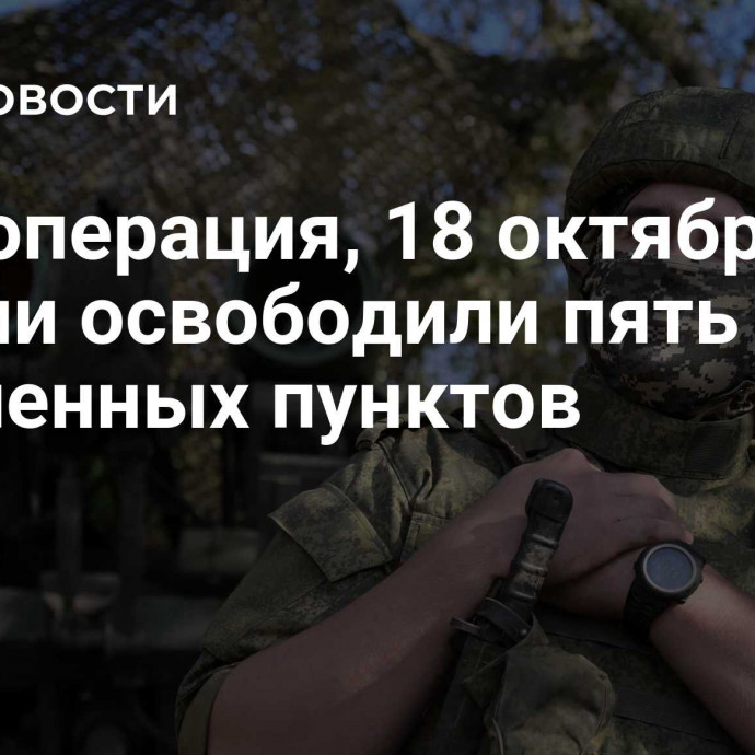 Спецоперация, 18 октября: ВС России освободили пять населенных пунктов