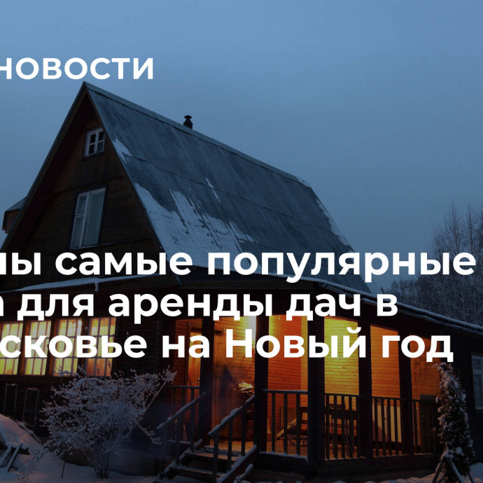 Названы самые популярные города для аренды дач в Подмосковье на Новый год