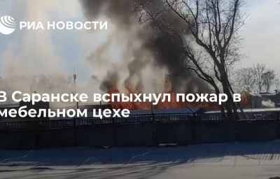 В Саранске вспыхнул пожар в мебельном цехе