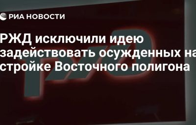 РЖД исключили идею задействовать осужденных на стройке Восточного полигона