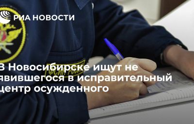 В Новосибирске ищут не явившегося в исправительный центр осужденного